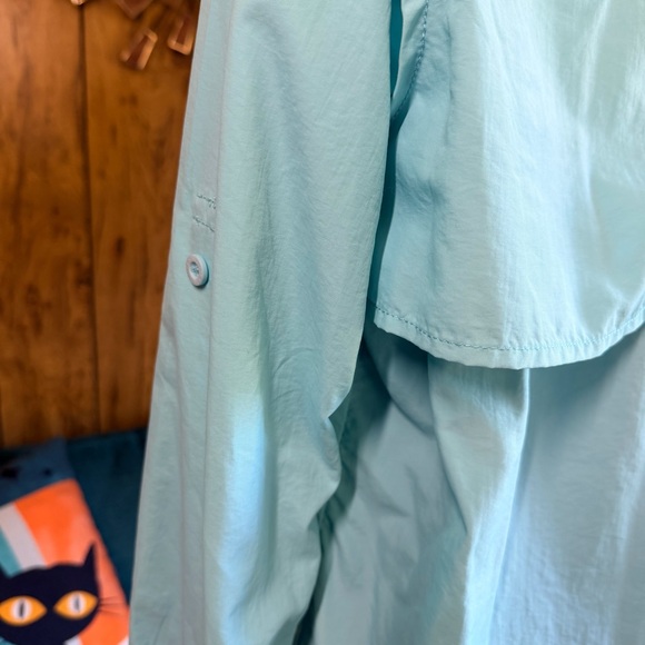 Banana Boat Aqua Blue Sport Fishing Button Down Shirt w/ Long Beach logo - Picture 7 of 16